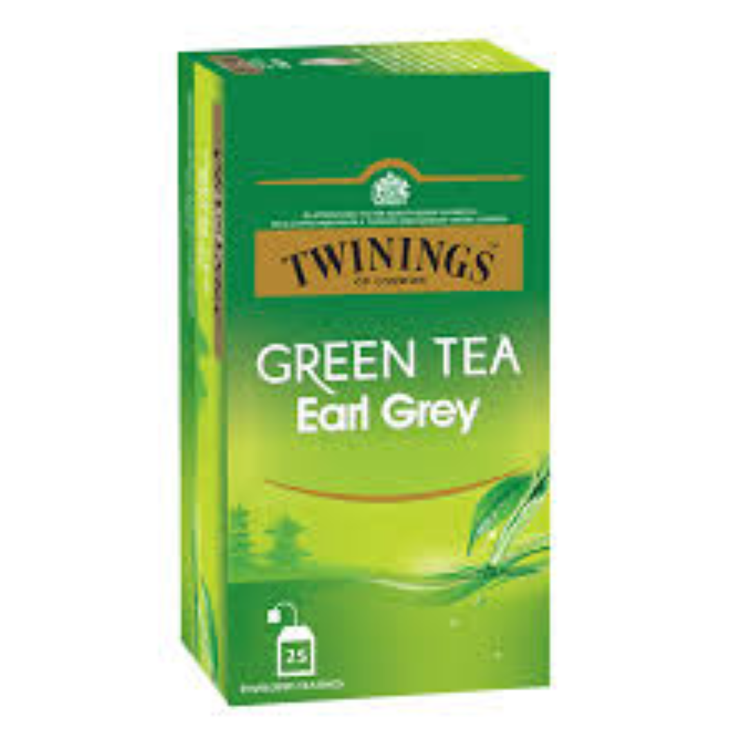 TWININGS GREEN TEA EARLY GREY 25'S
